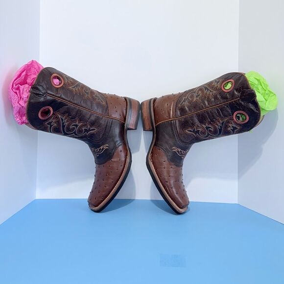 JNV Western Wear Men’s Leather Square Toe
Ostrich Print Rodeo Boots Size 11 main image 11